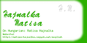 hajnalka matisa business card